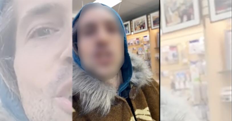 男子不戴口罩入商店购物遭拒绝。   Reddit图片