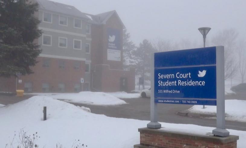Severn Court学生宿舍已发现59宗确诊个案。Global