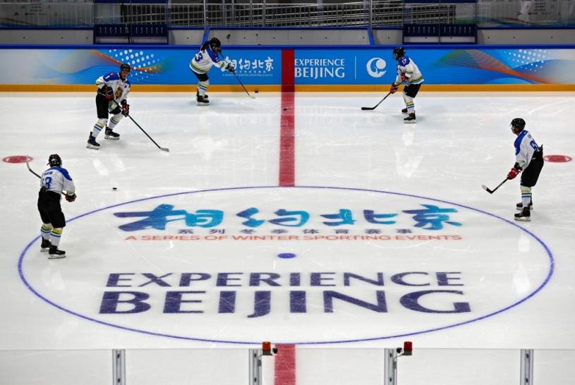 北京正为测试明年冬奥会的场馆举办热身赛。美联社