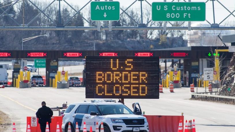 加美邊境自去年3月以來限制非必要的往來，兩國之間的陸路和空中交通大幅減少。加通社
