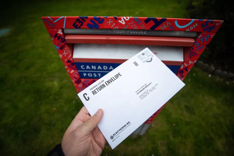 卑诗省去年10月于疫情下举行省选，350万张选票中有超过100万张以邮寄方式投递。加通社