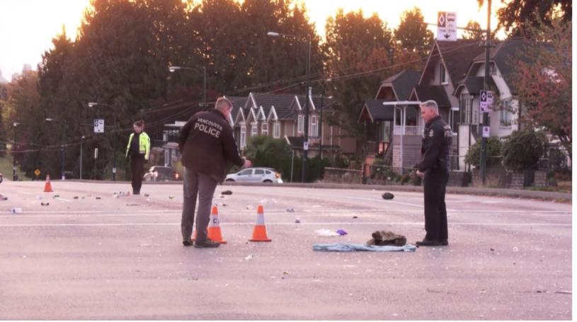 温市发生撞人逃逸事件。  CTV图片