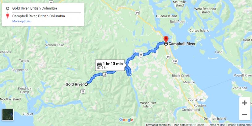 村民要驾车个多小时到90公里外的市镇，才能购买生活必需品。Google地图