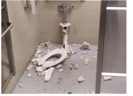 素里近几个月多次发生蓄意破坏公共厕所设施事件。  RCMP提供