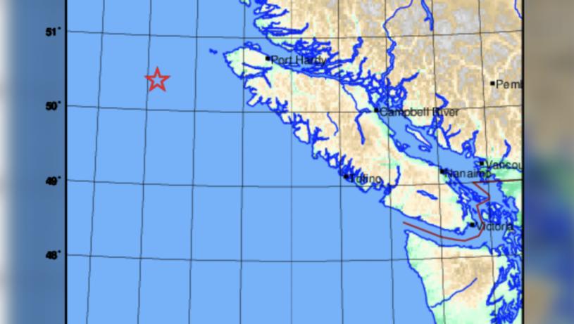 溫島發生地震，但預計無海嘯。   加拿大地震局圖片
