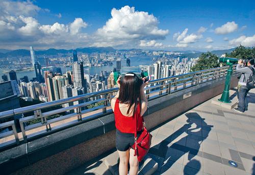 香港的自由得分微跌，屈居第2位。資料圖片