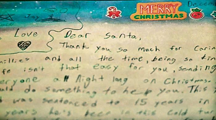 ■許姓男童給聖誕老人寫的信。CBC
