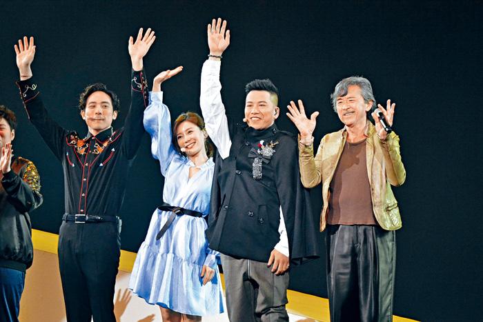 ■（右起）阿Lam請來小肥、胡琳與囝囝，以音樂劇形式貫穿整個演唱會。