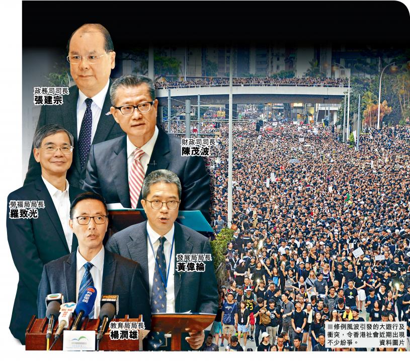 修例風波引發的大遊行及衝突，令香港社會近期出現不少紛爭。資料圖片