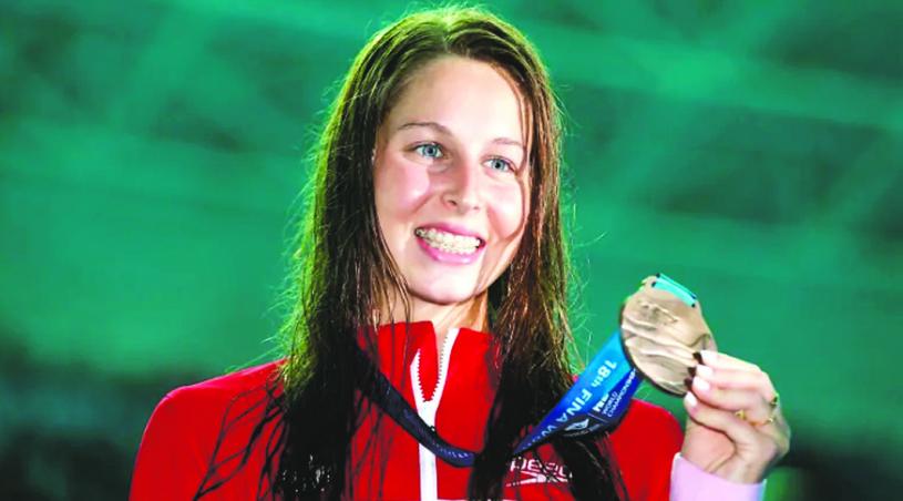 皮克雷姆贏得200米娃泳銅牌。Getty Images
