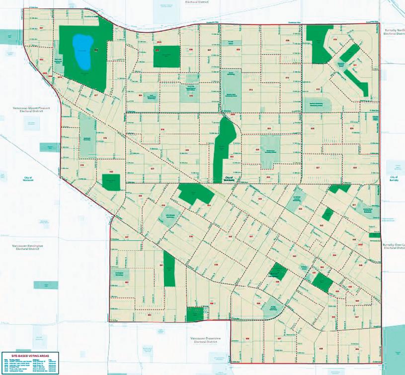 温哥华-京士威选区划界图。加拿大选举局