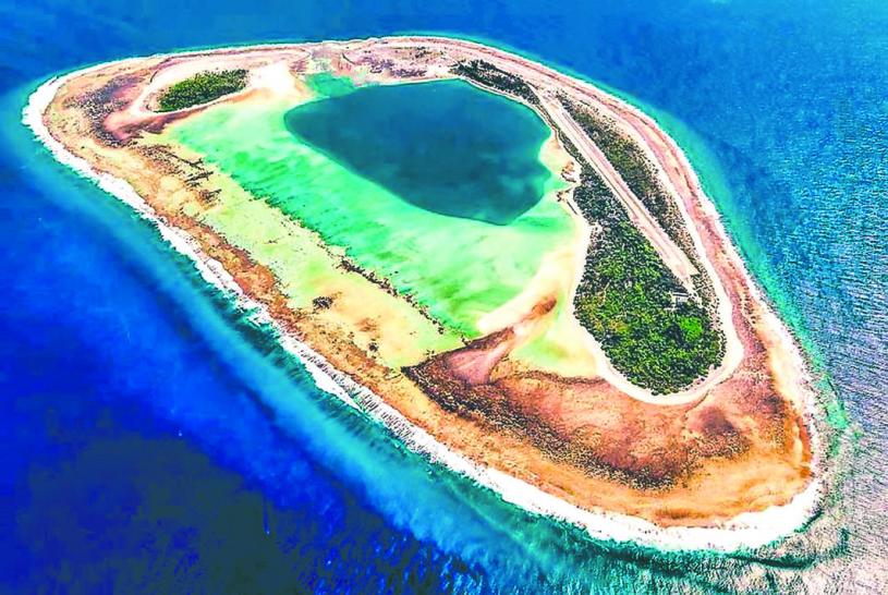 拉利伯特在法属波利尼西亚群岛的私人岛屿。网上图片
