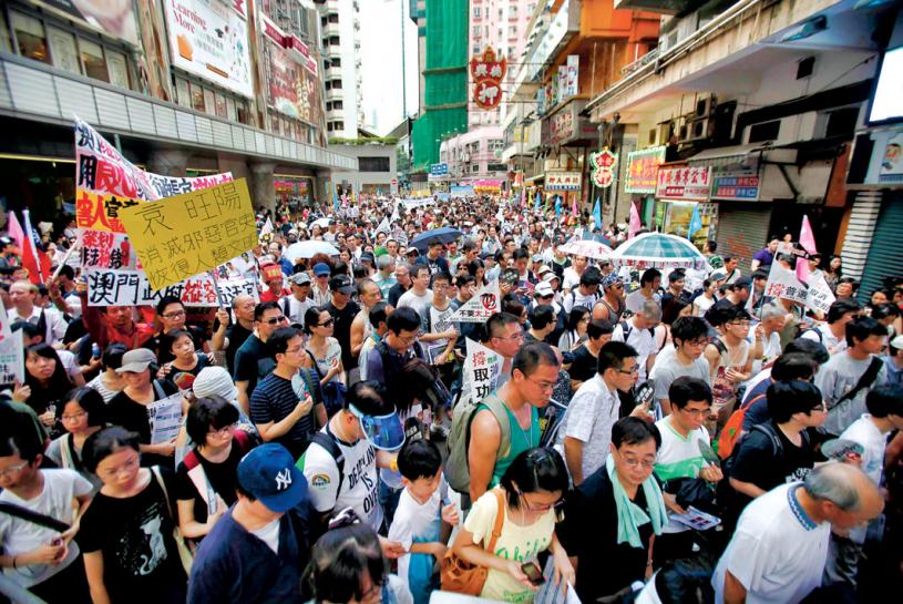 香港自去年6月爆發「反送中」抗爭活動以來，不少市民希望移居海外。  資料圖片
