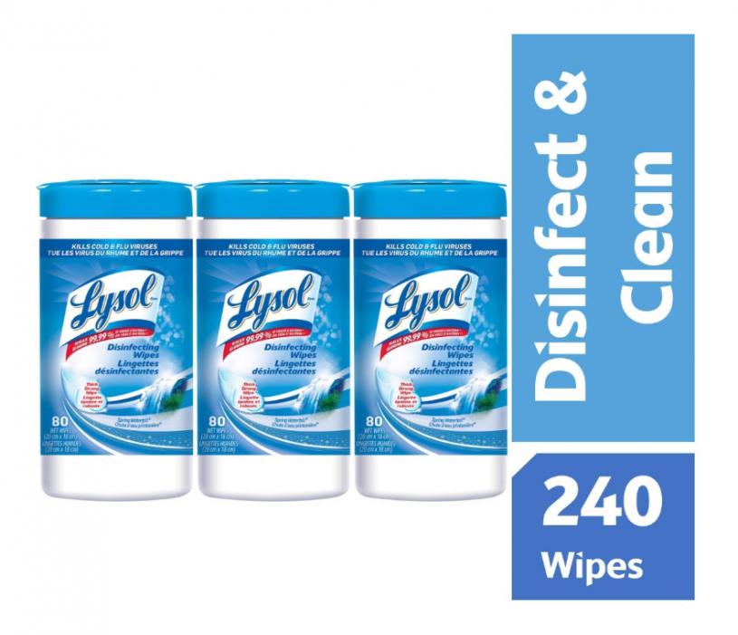 家居消毒就靠它！Lysol消毒殺菌濕紙巾240片補貨！