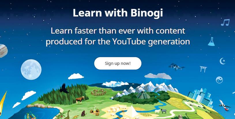 ■網上學習平台 Binogi.ca宣布，即時開始向學童開放免費登記。網上圖片
