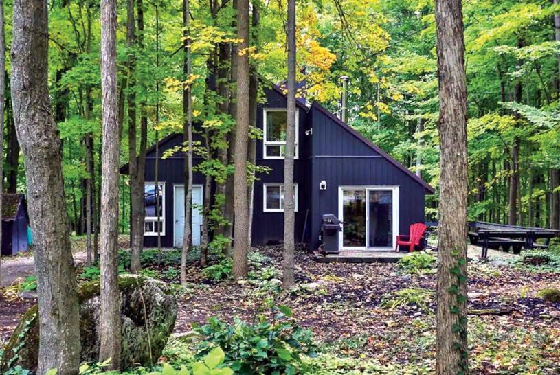 ■（4）好友相聚豪装木屋。Airbnb