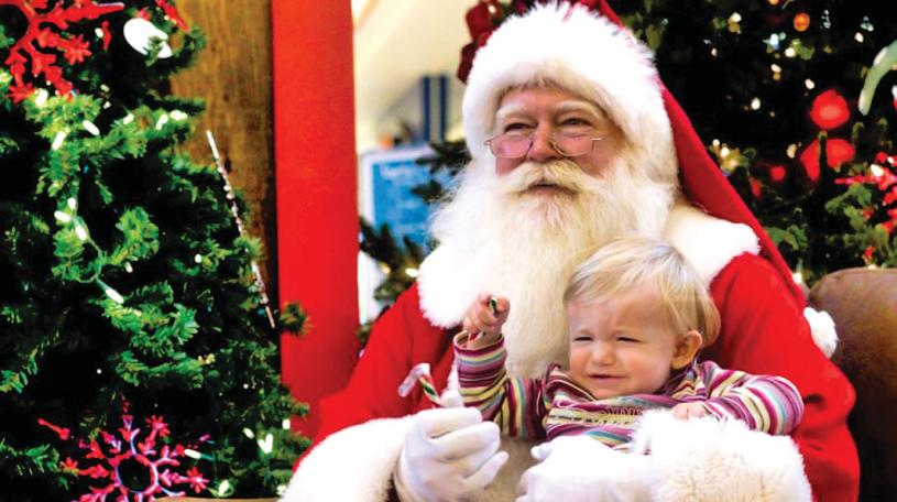 ■今年商场内的圣诞老人，不会与孩子有近距离接触。CTV