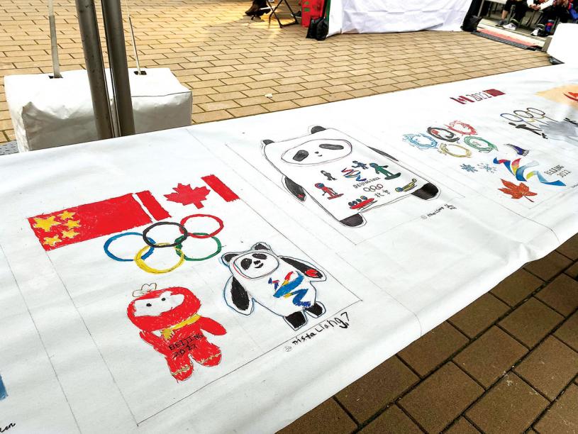 ■50位青少年在現場繪畫，盡顯奧運精神的主題。
