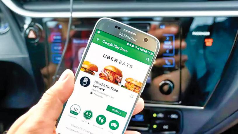■消費者可以在Uber Eats應用程式落單，訂購大麻。網上圖片