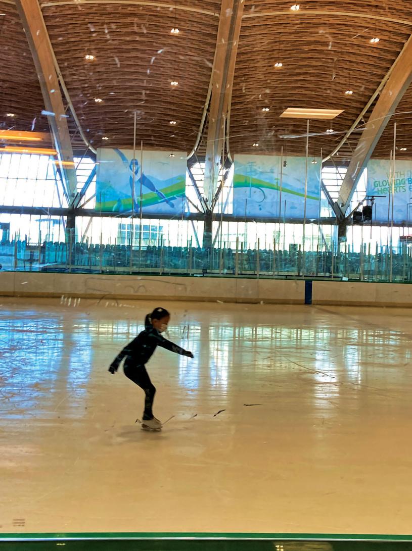 ■劉女士的女兒在滑冰。受訪者提供
