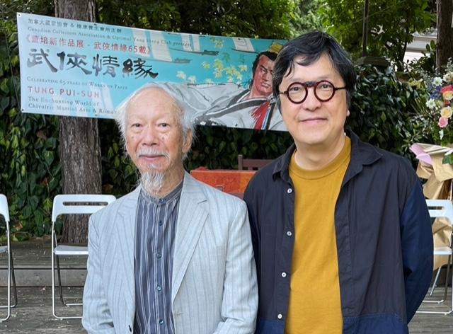 ●左：董培新是世界知名的华人画家。右：作者姚永安。