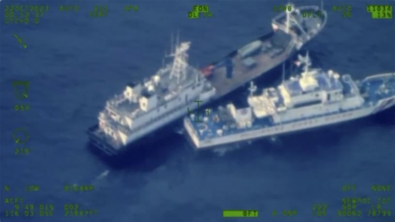 仁爱礁船只碰撞︱中国海警船拦截菲律宾船只  美国重申与菲律宾站在一起