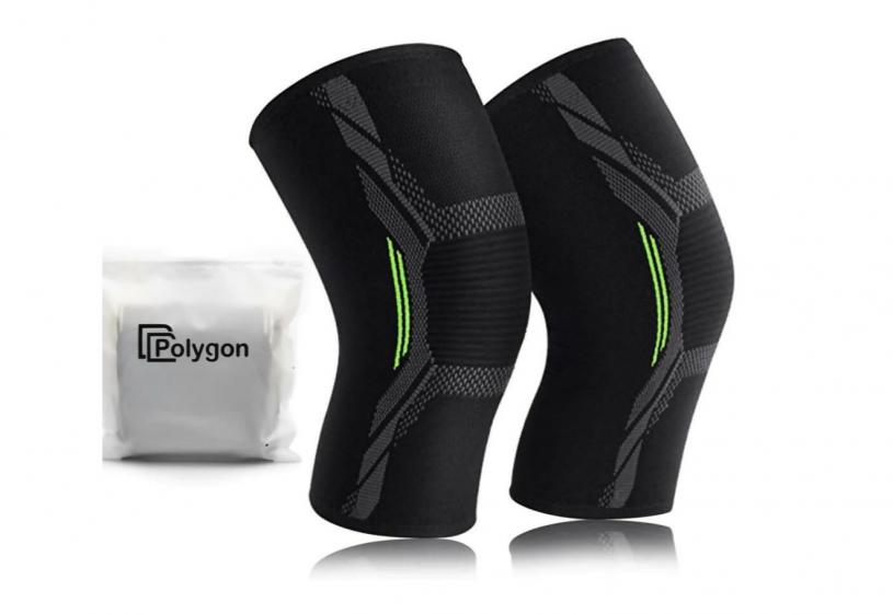 男女3D压力护膝套 保暖支撑保护 1对装 大号 5折特价$9.99