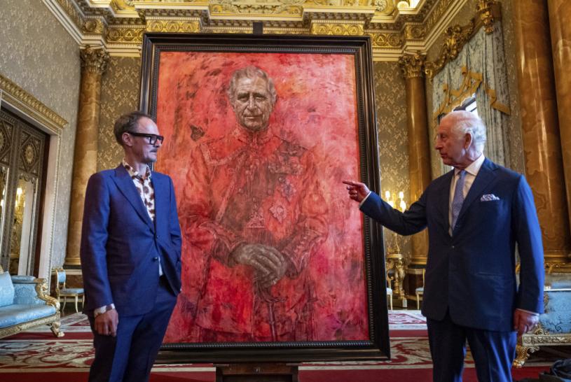 加冕后首幅肖像画曝光  英皇查理斯亲自揭幕