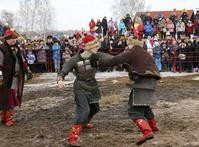 俄罗斯古城庆祝传统节日谢肉节