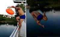 赣青年模仿选手跳水　25米跳桥爆胸骨折