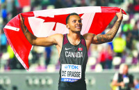 加拿大飞人 世锦赛百米夺铜
