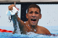 【东京奥运】男子400米自由泳 突尼斯的哈夫拿维夺金
