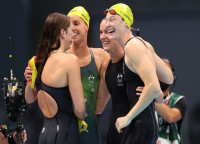 【东京奥运】女子4×100米自由泳接力 澳洲破世界纪录夺金