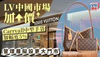 LV中国市场加价 Carryall中型手袋加幅近5%