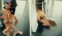 恐怖男友｜半裸女子遭「腳上頭下式」拖入升降機  影片瘋傳後獲救出生天