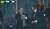 【世界杯：法国对战比利时】法国入球，总统到场助兴