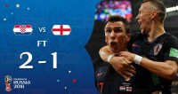 【世界杯半决赛】克罗地亚2:1战胜英格兰进决赛！