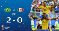 世界盃1/8決賽第五場 巴西2:0擊敗墨西哥