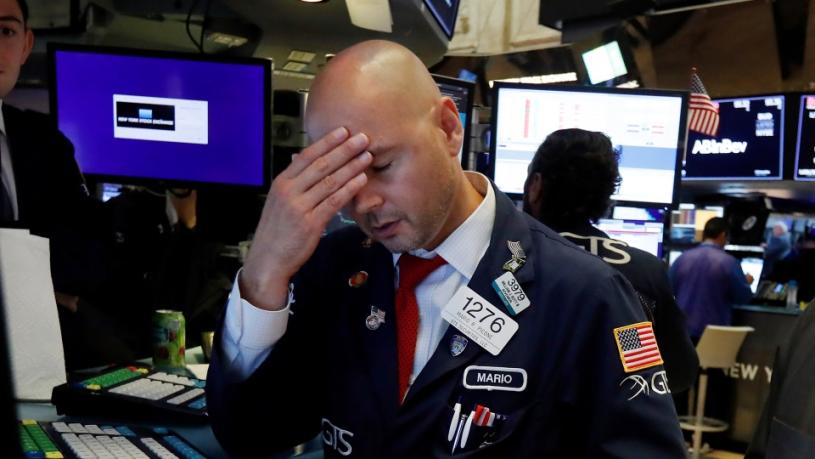 北美股市周二再次大跌。美联社资料图
