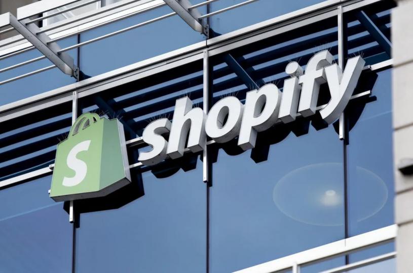 Shopify股价在拆股后的第一个交易日大跌。加通社资料图片
