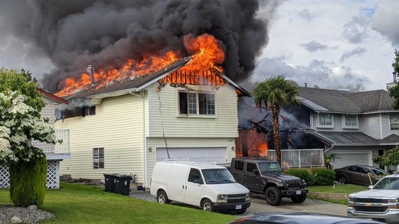 發生火警的涉案房屋。CBC