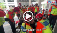 (視頻)東涌逸東邨兩巴士相撞 至少16男女受傷送院