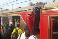 印尼兩火車相撞34傷