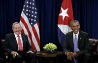 奥巴马晤卡斯特罗 吁美解除对古巴禁运