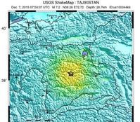 塔吉克7.2級強震　印度新疆晃動