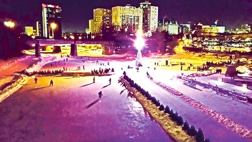 ■图为福克斯共享冰道，今年的滑冰季节已经结束。CBC
