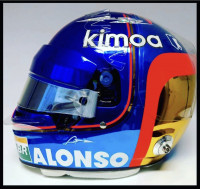 阿朗素告別F1在即 推紀念版戰車頭盔