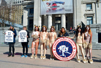 加拿大鵝被抨虐畜 動物維權人士抗議