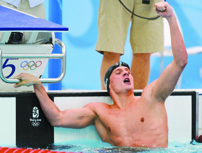 2008北京奧運，羅切特在男子200米仰泳決賽破世界紀錄奪冠。
