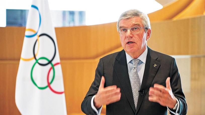 國際奧委會主席巴赫表示，東京奧運延期是為了保護生命。法新社